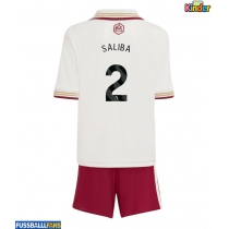 Arsenal William Saliba #2 3rd trikot Kinder 2025-26 Kurzarm (+ Kurze Hosen)